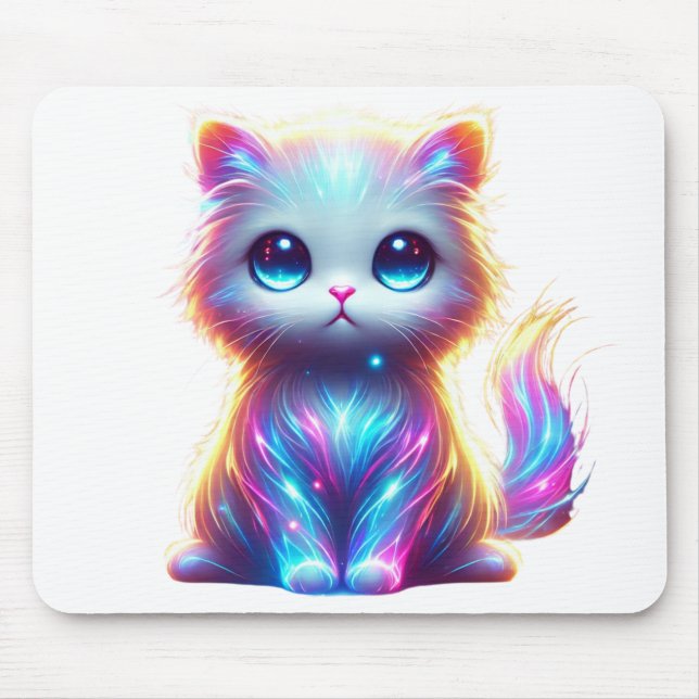 Colourful Cat Delight Mouse Pad (Front)