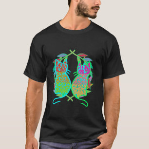 Colourful Cat Laurel Wreath Kitten Child T-Shirt