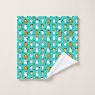 Colourful Cat Lover 🐱🎨 Cute Felines Yarn Ball Fu Wash Cloth