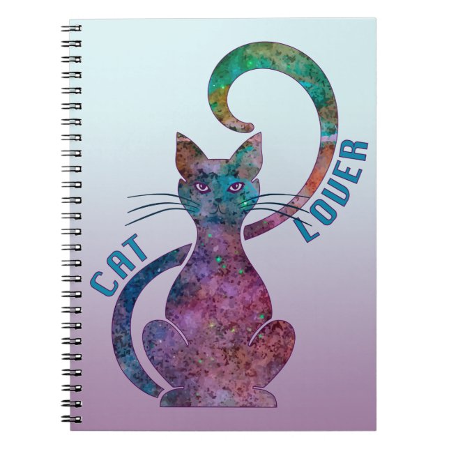 Colourful Cat Lover Notebook (Front)