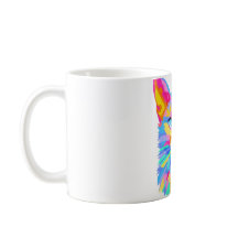 Colourful Cat Mug | Cute Artistic Cat Illustration