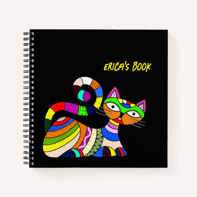 Colourful cat notebook (Front)