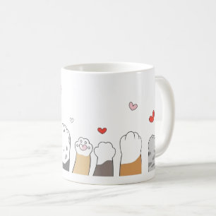 Colourful Cat Paws Mug