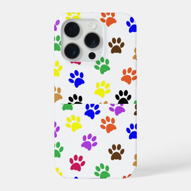 colourful cat paws phone case (Back)