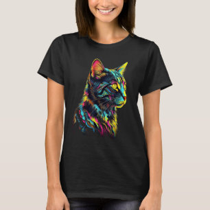 Colourful Cat - Pet Animal Art Cat T-Shirt