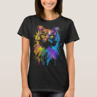 Colourful Cat Portrait 1