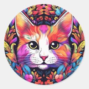 Colourful Cat Stickers