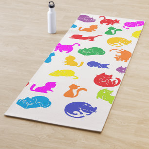 Colourful Cats by Blackburn Ink Yoga Mat