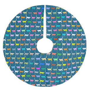Colourful Cats - Christmas Tree Skirt