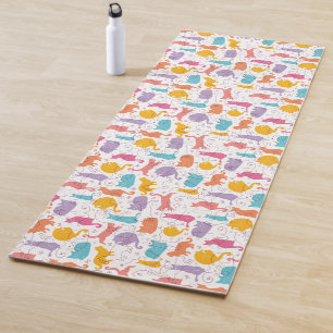 Colourful Cats Cute Yoga Mat
