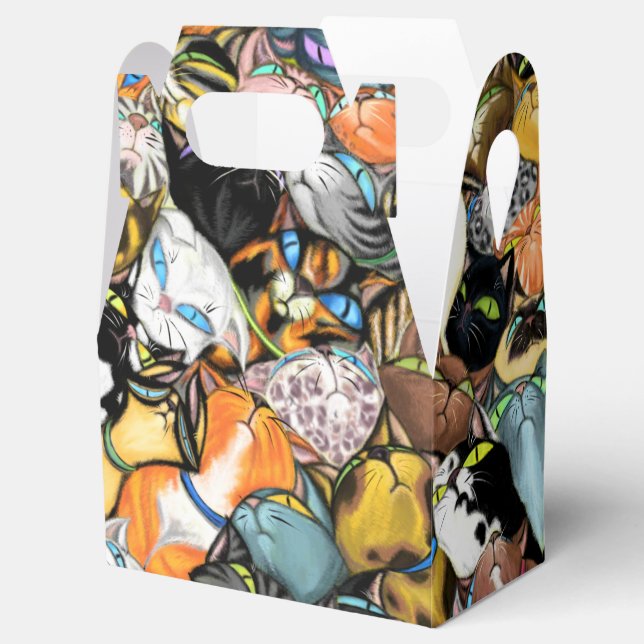 Colourful Cats Favour Boxes (Opened)
