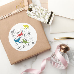 Colourful Cats For Cat Owners and Cat Lovers Classic Round Sticker