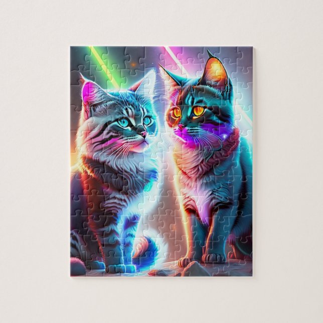 Colourful Cats Jigsaw Puzzle (Vertical)