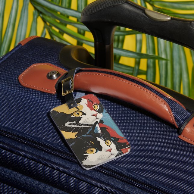 Colourful Cats  Luggage Tag (Front Insitu 1)