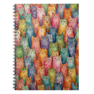 Colourful Cats Notebook – Whimsical Feline Design