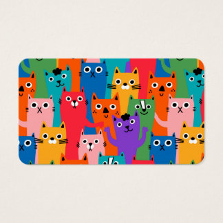 Colourful cats pattern