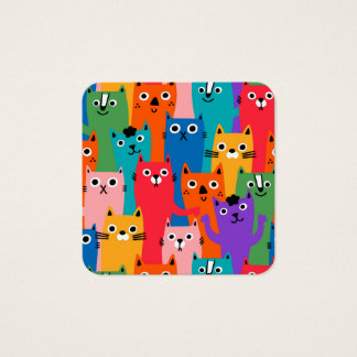 Colourful cats pattern