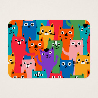 Colourful cats pattern