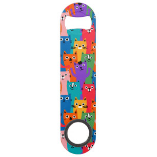Colourful cats pattern