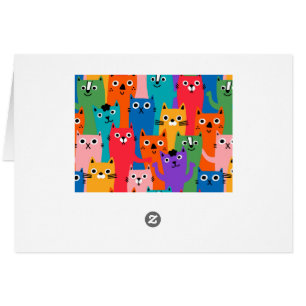 Colourful cats pattern