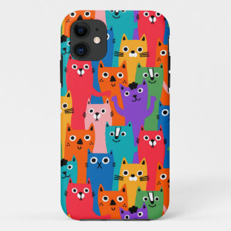 Colourful cats pattern Case-Mate iPhone case