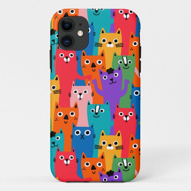 Colourful cats pattern Case-Mate iPhone case (Back)