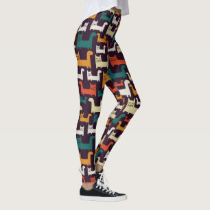 Colourful Cats Pattern leggings