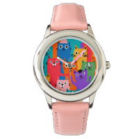 Colourful cats pattern