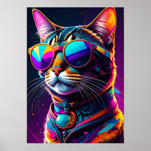colourful cats poster