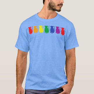 Colourful Cats Pride Rainbow T-Shirt