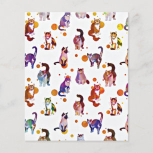 Colourful cats scrapbook paper