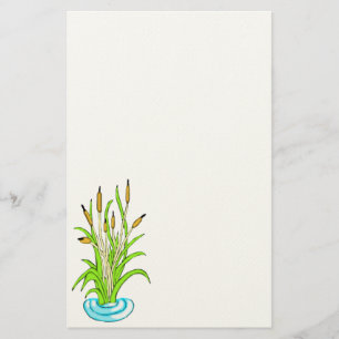 Colourful Cattails 1 Stationery