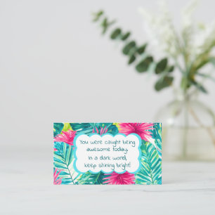 Colourful Caught Being Awesome Appreciation Business Card
