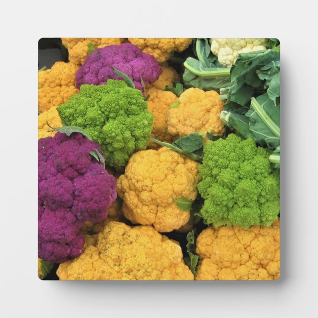 Colourful Cauliflower, Autumn Decor Plaque (Front)