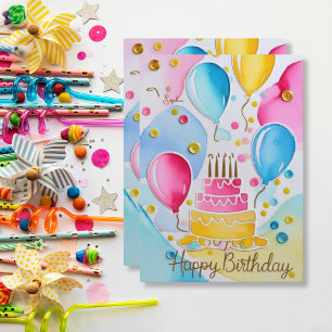 Colourful Celebration Birthday Card 