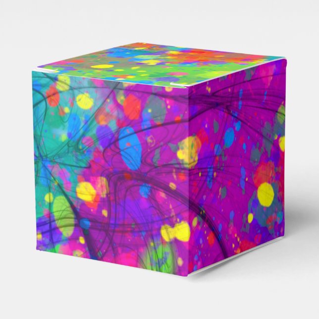 Colourful Celebration Favour Box (Front Side)