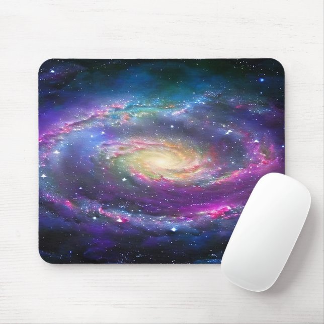 Colourful Celestial Galaxy Surreal Outer Space Mouse Pad (With Mouse)