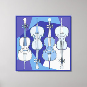 Colourful Cello Blues Canvas Print