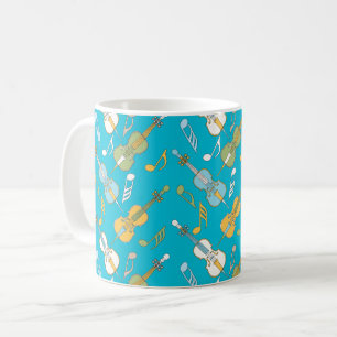Colourful Cello Notes Mug