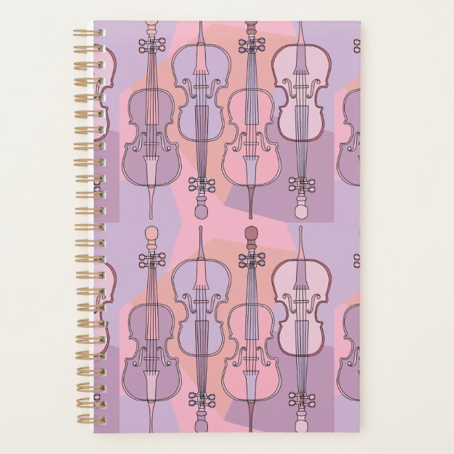 Colourful Cello Pattern   Planner (Front)