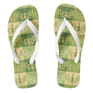 Colourful Cellos Pattern  Jandals