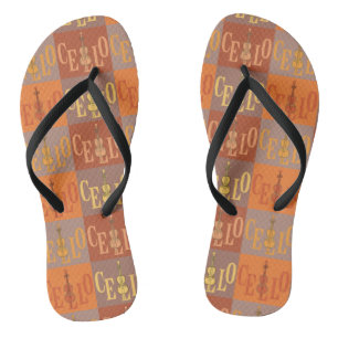 Colourful Cellos Pattern  Jandals