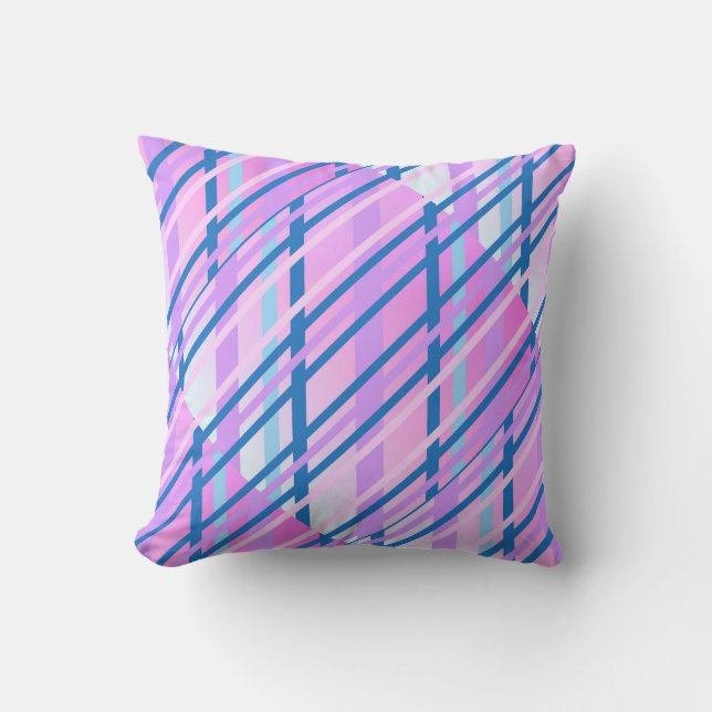 colourful ceramic pattern purple geometric design cushion (Front)