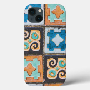 Colourful Ceramic Tiles Pattern Design iPhone 13 Case