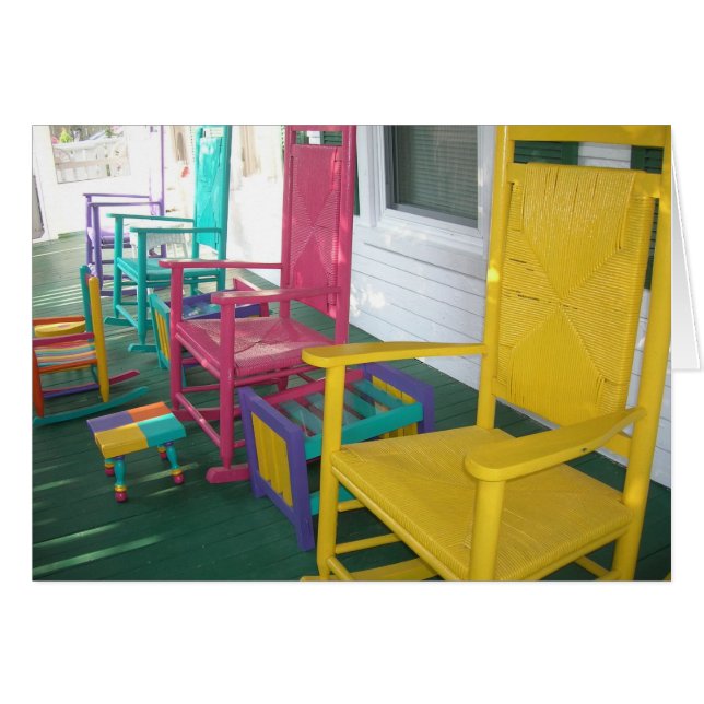 colourful chairs on a porch (Front Horizontal)