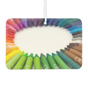 Colourful chalk crayons car air freshener