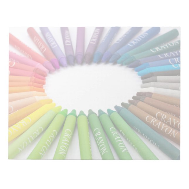 Colourful chalk crayons notepad (Front)