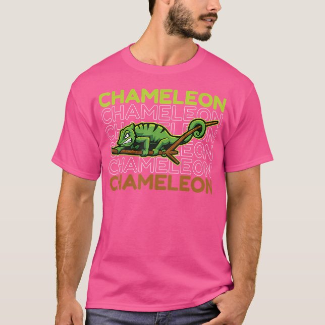 Colourful Chameleon I Lizard I Chameleon T-Shirt (Front)