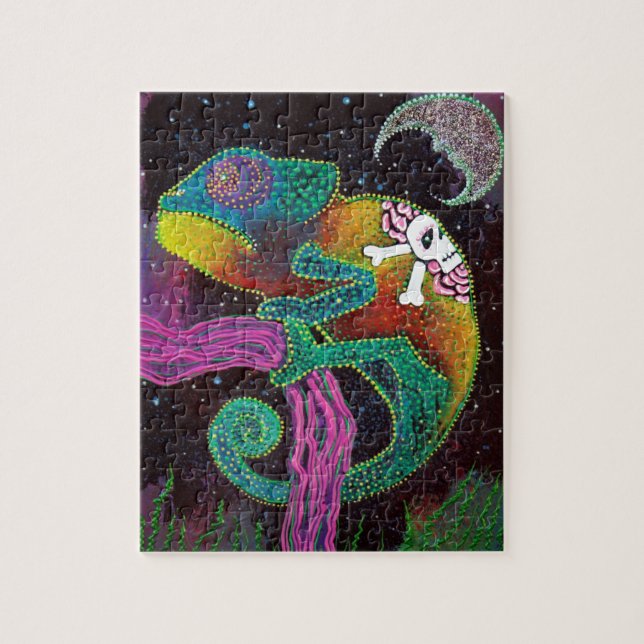Colourful Chameleon Jigsaw Puzzle (Vertical)