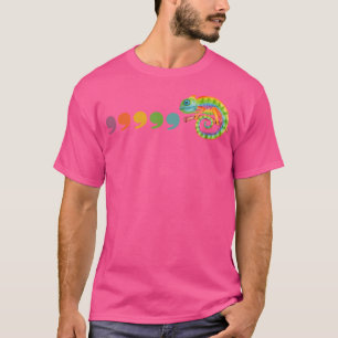 Colourful Chameleon Zoologist Asthetic Fine Art T-Shirt